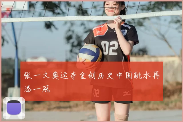 张一文奥运夺金创历史中国跳水再添一冠